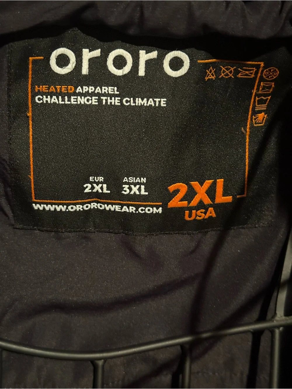 Ororo Womes classic heated jacket softshell black/purple Sz XXL detachable hood